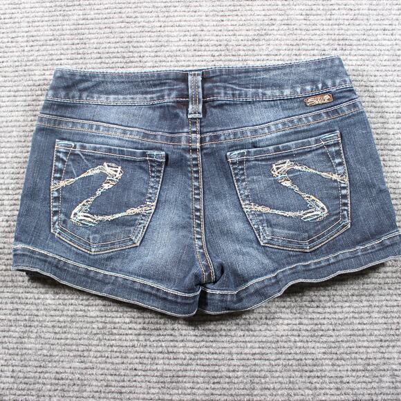 Silver Jeans Women's Blue Denim Shorts - Picture 3 of 9